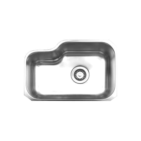 Whitehaus Noah'S Collection SS Sgl Bowl Undermount Sink, SS WHNU1913